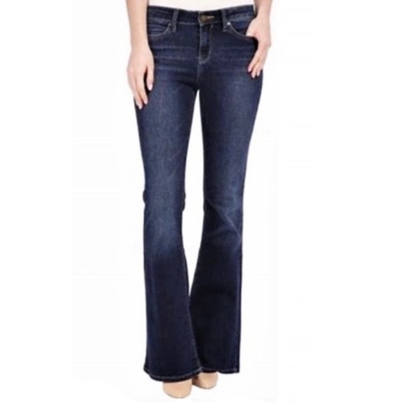 Calvin Klein Jeans Flare Mid Rise Medium Wash Denim Size 2 Blue Stretch - Picture 8 of 10